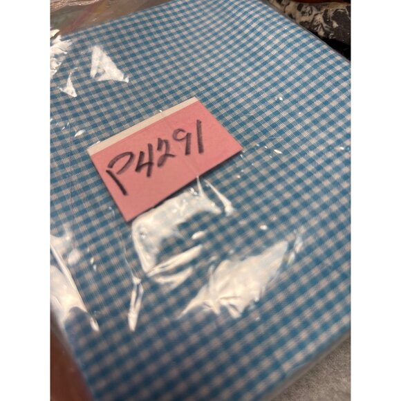 Blue & White Gingham Cotton Fat Quarter 18x22" Quilting Sewing Craft Fabric Piec - Picture 3 of 4